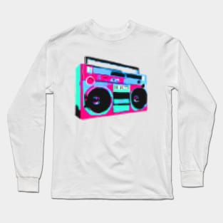 Pixelated Boom Box Long Sleeve T-Shirt